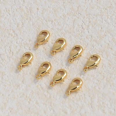 18k Gold-Filled Lobster Clasp with Color-Retaining End Cap for DIY Handmade Jewelry - Electroplated Real Gold Accessories