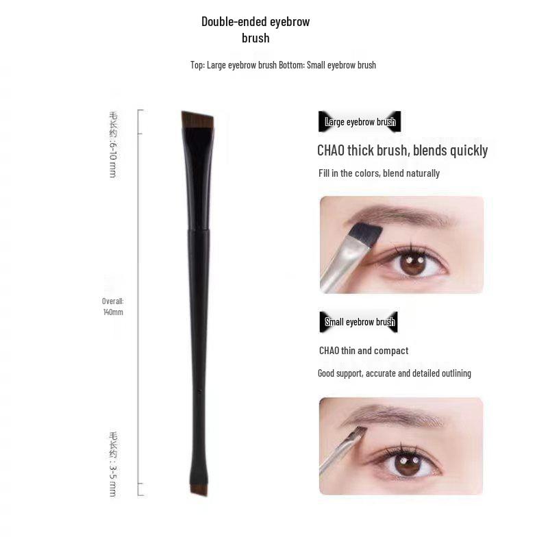 Pincel Angulado en Forma de Hoz para Delineador de Ojos y Cejas para Maquillaje Bajo los Ojos