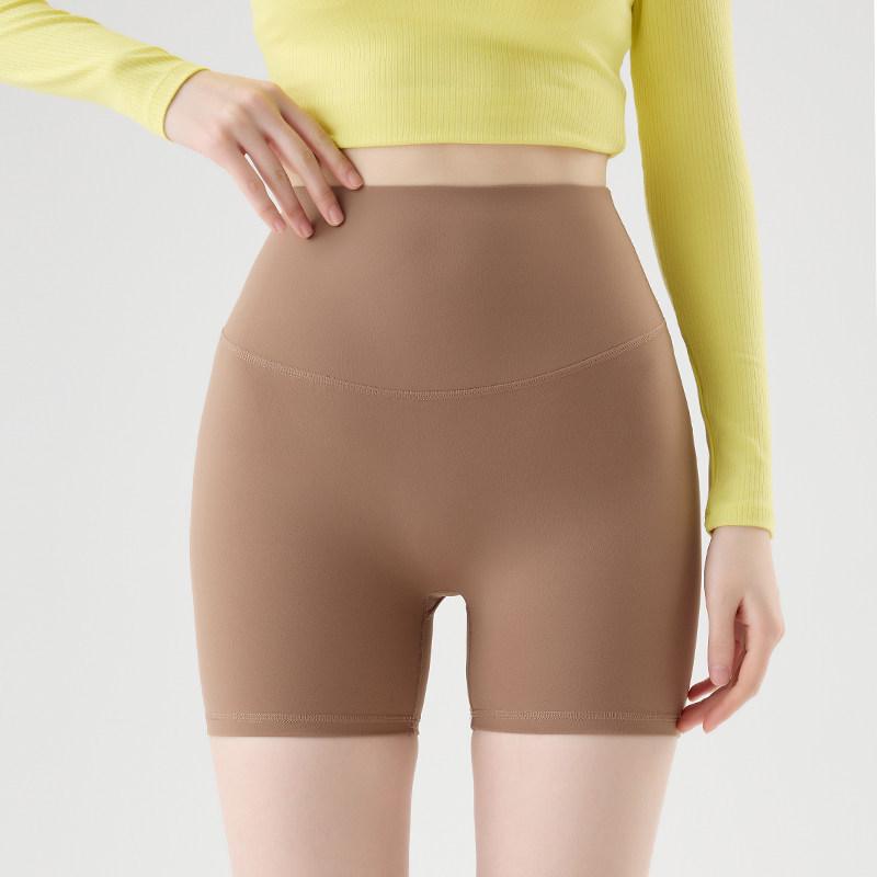 Women s High-Waisted Quick-Dry Yoga Shorts with Tummy Control and Pockets Large