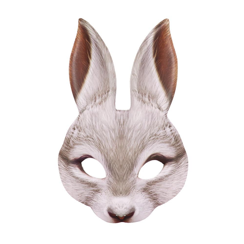 Dierenmasker 3D Realistisch Halve Gezicht Masker Halloween Carnaval Maskerade Verjaardagsfeest Spel Cosplay Kostuum Accessoires Rekwisieten