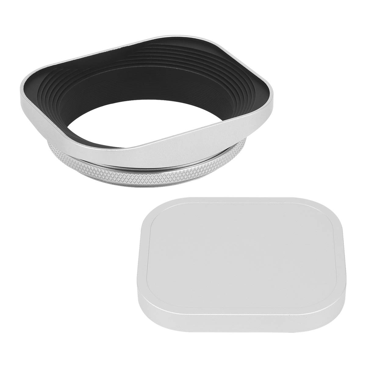 

Haoge 55mm Square Metal Lens Hood with Shade Design Cap for 55mm Canon Nikon Sony Leica Zeiss Voigtlander Fujifilm Olympus Lenses and Other 55mm