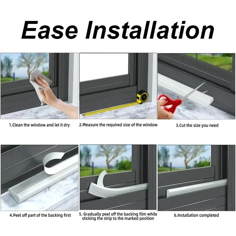 ZEXEF 4/5M Window Sealing Strip Self-adhesive Foam Door Sealing Strip Soundproof Windproof Window Gap Filling Strip