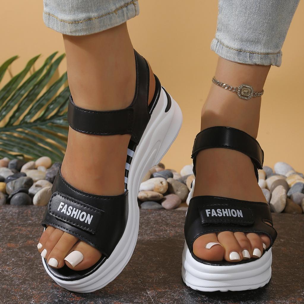 Women Platform Wedge Sandals Summer Fashion Comfortable Shoes Women Light Casual Velcro Beach Shoes