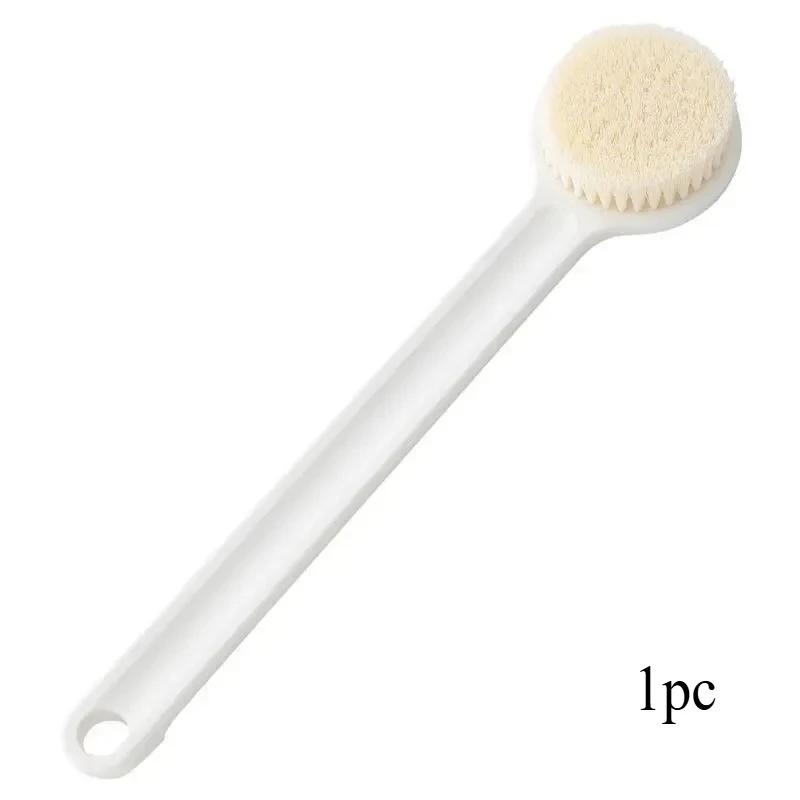 

Soft Bristle Back Scrubber Bath Brush – Extended Handle Design, Uses for Exfoliating Skin in Shower or Bathtub Routine
