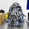 Schoolbag Backpack Men's 1011 New Personalized Graffiti Middle School Student Schoolbag Japanese Trendy Brand College Student Couple Travel Backpack