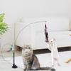 Cat Wand Toy Dual Head Fixed Feather Cat Toy Suction Cup Base Interactive Kitten Toys Kitten Tickle Artifact With Fixed Clip