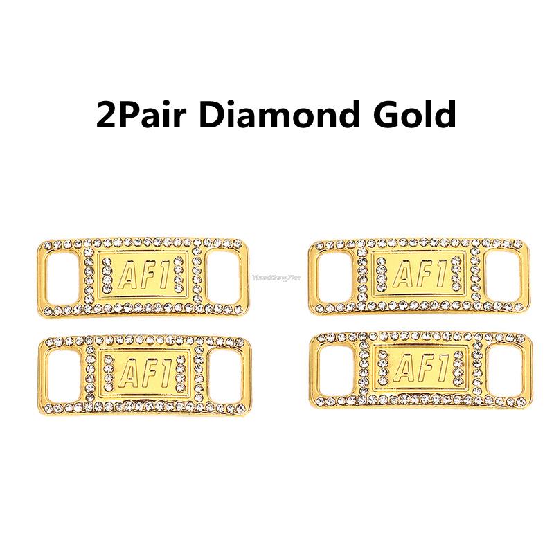 Kombination AF1 Diamant Schuhanhänger Mode Schnürsenkel Schnalle Qualität Metall Schnürsenkel Dekorationen Chapa Air Force 1 Schuhe Zubehör