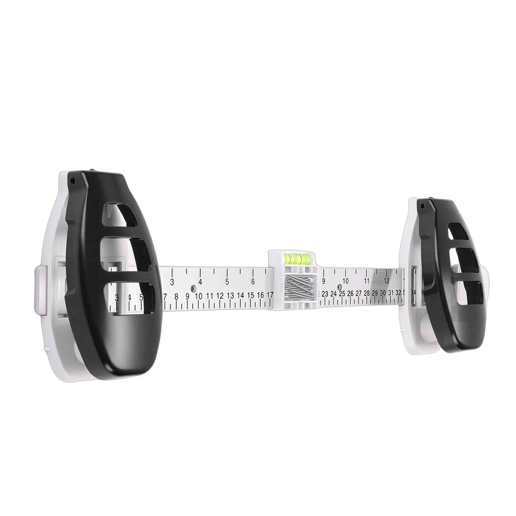 Picture Hanging Level Tool ABS Frame Positioning Tool Alignment Ruler with Built in Level for Accurate Wall Decoration