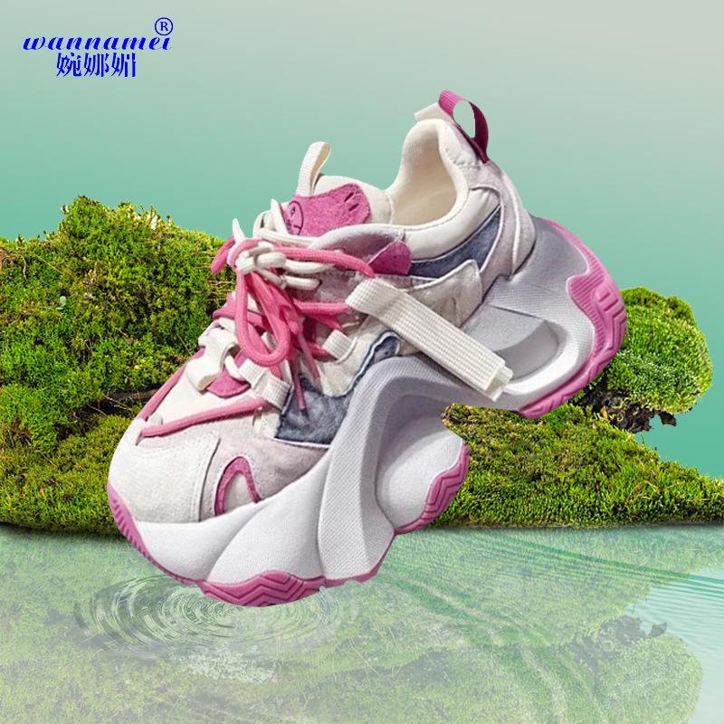 Classic Women's Thick Bottom Height Increasing Casual Sneakers Soft Bottom Comfortable Sports Running Shoes Zapatos para mujeres