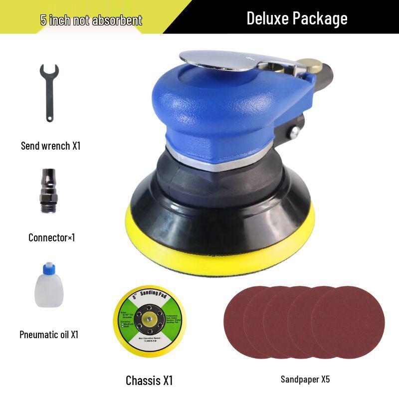 5" & 6" High-Speed Pneumatic Sander and Polisher, Model 313 Handheld Air Grinder