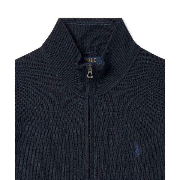 Polo Ralph Lauren Ribbed Half-Zip Knit Sweater Men tops Dark-Blue MNPOSWE16821822-410