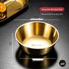 Gold Stainless Steel Korean Rice Wine Bowl with Handle