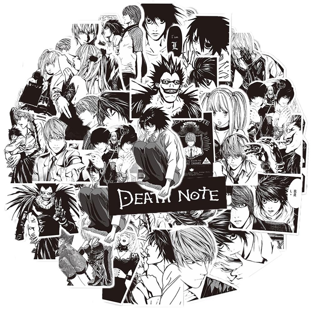 10/30/65pcs Anime Death Note Stickers Black White Decals DIY Laptop Motorcycle Skateboard Car Phone Bike Waterproof Sticker Toys