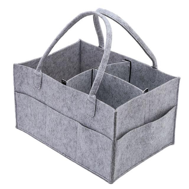 

Women Travel Organizer Felt Cloth Insert Bag Multi-Pockets Travel Bags Multifunctional Storage Baby Diaper Wet Mommy Bag In Car