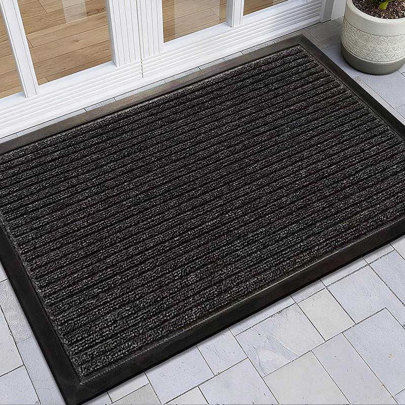 European Half-Round Dirt-Resistant Entrance Mat – Non-Slip Mud Scraper Rubber Carpet
