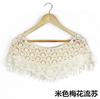 Out Hijab Scarf Elegant Ladies Shawl Fashion Tassel Lace Scarf Women Fashion Hollow Hook Flower Short Small Vest Cover