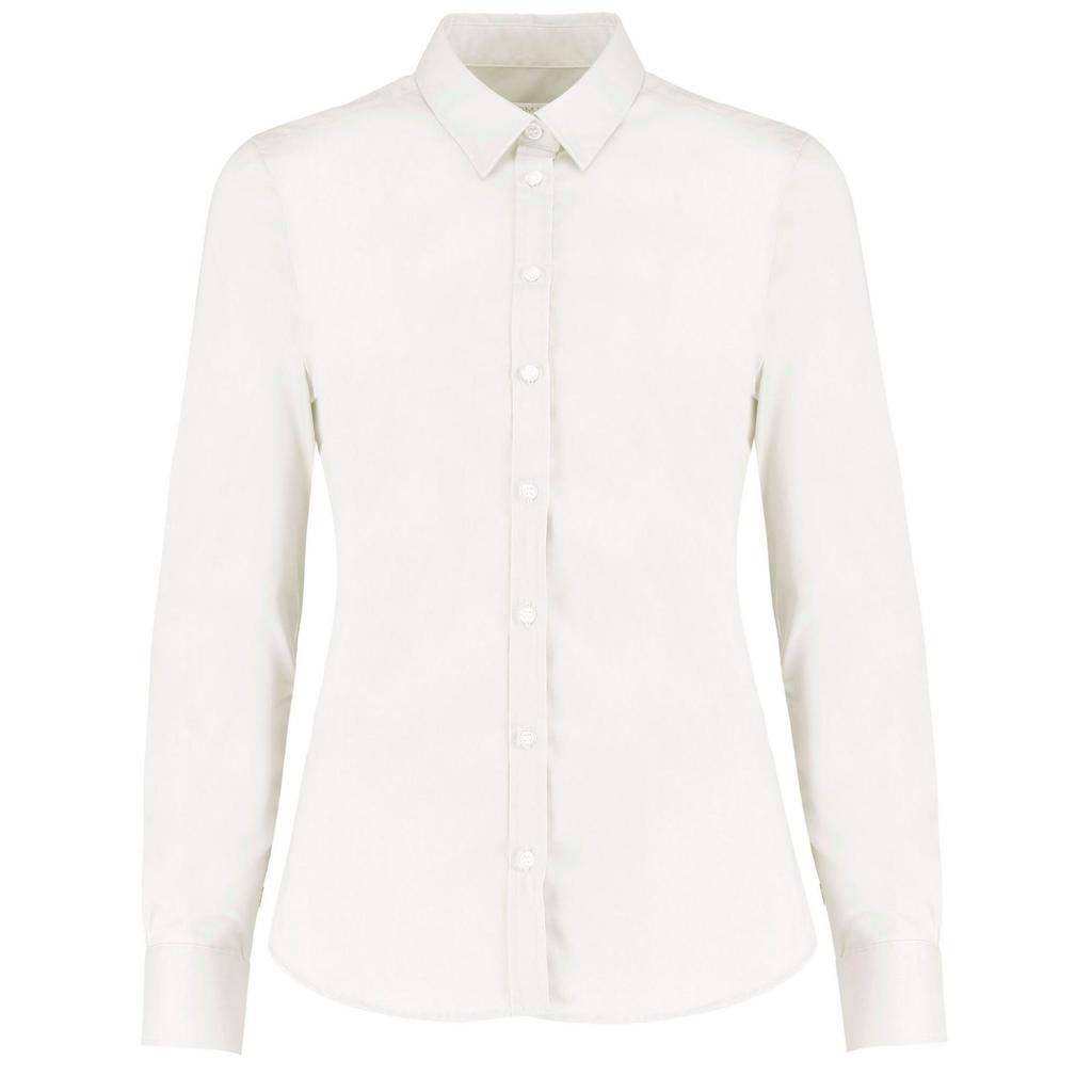 Kustom Kit Chemise Oxford Stretch Ajustée à Manches Longues Femme/Dame