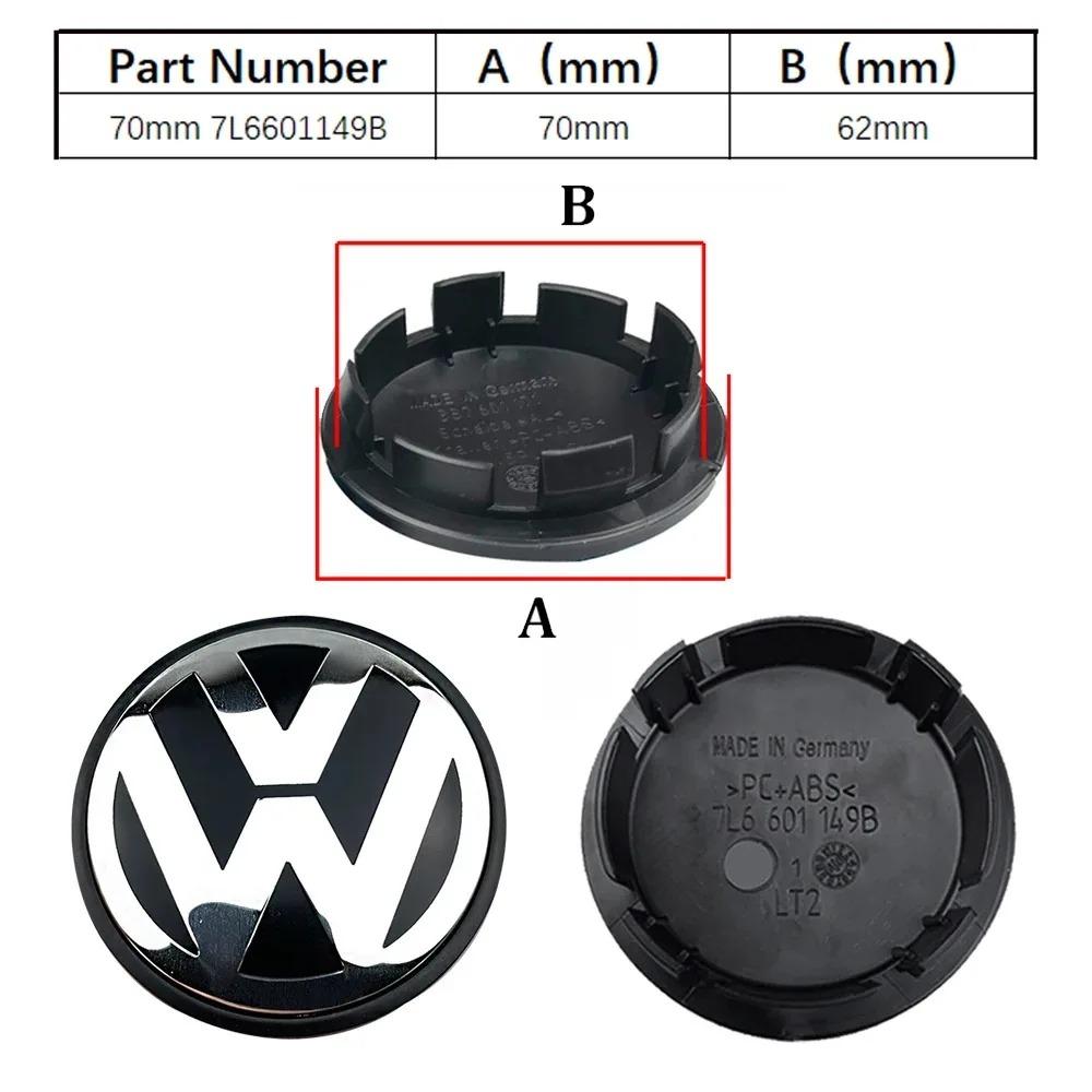 WGLRK1 3B7601171 1J0601171 Para VW Volkswagen, 4 piezas, 60MM 56MM 65MM 70MM, Tapas de buje de rueda con emblema para coche Golf, Acces