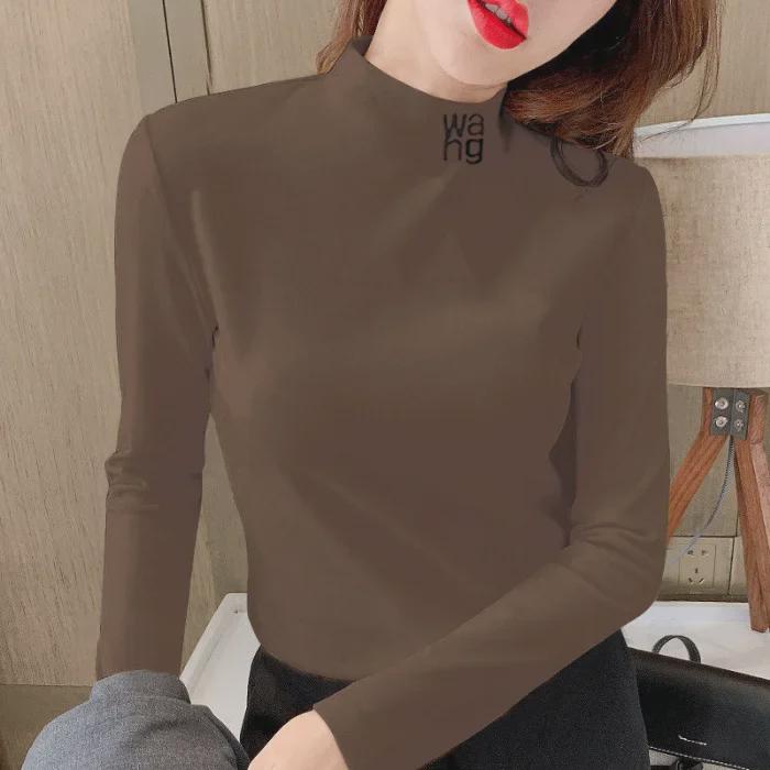 Damen Doppelseitiges Deutsches Samt Oberteil mit Halbohem Kragen - 2024 Verdickter Herbst/Winter Stil