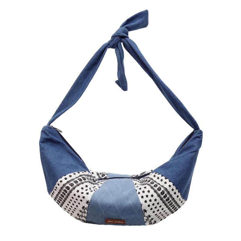 Summer New Boho Patchwork Hobo Youth Shoulder Bags for Women Fashi Casual Versatile Bandana Print Knot Strap Crossbody Bags
