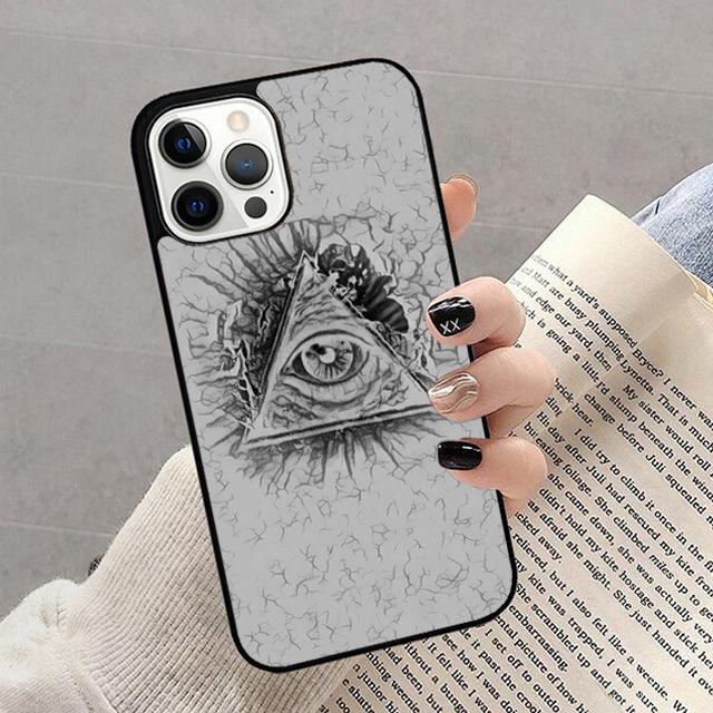 Illuminati Eye Occult Pyramid Phone Case for iPhone 17 Air 16 16e 15 Plus for Apple 13 11 12 14 Pro Max Cover fundas