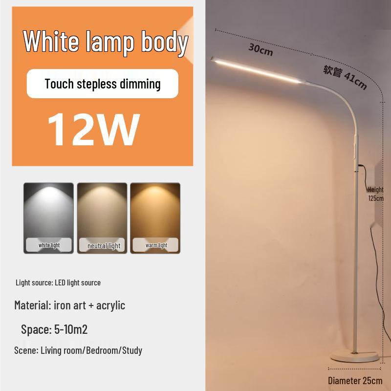 

Світлодідна підлогова лампа для вітальні, спальні, кабінету та фортепіано з дизайном захисту очей для читання.