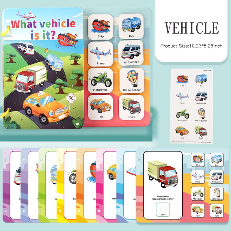 Children's DIY Hand-on Puzzle Sticker Books Reusable Cartoon Animal Scene Stickers Educational Learning Cognition Toys for Kids