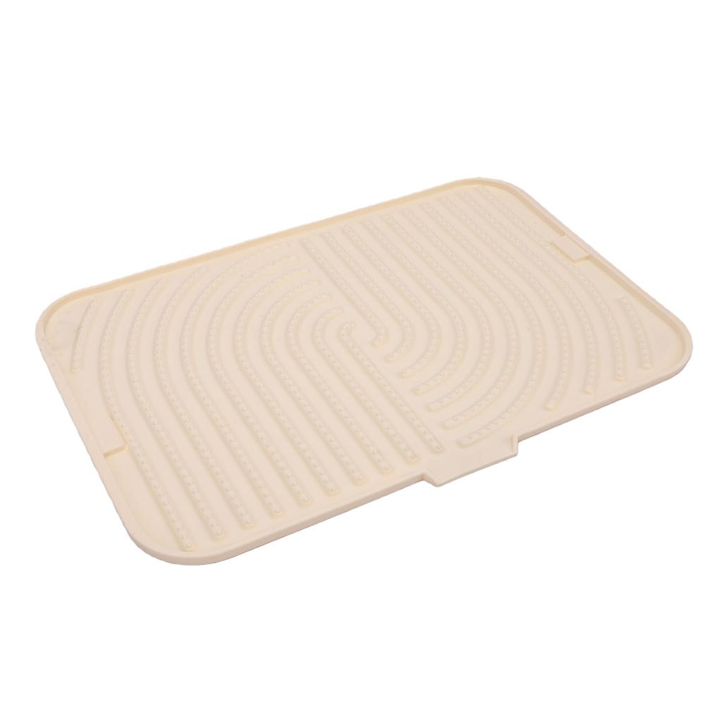 Silicone Dish Drying Mat with Slope Drain Design Non Slip Sink Dish Drying Rack Mat for Kitchen Counter