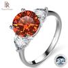 Luxury Wedding Sterling 925 Silver Ring 3 Carat D-COLOR Moissanite Diamond Jewelry For Women Classic Four Claw Design
