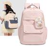 Color Block Women's Large Capacity Backpack Junior High School Student Schoolbag Men's Travel Backpack