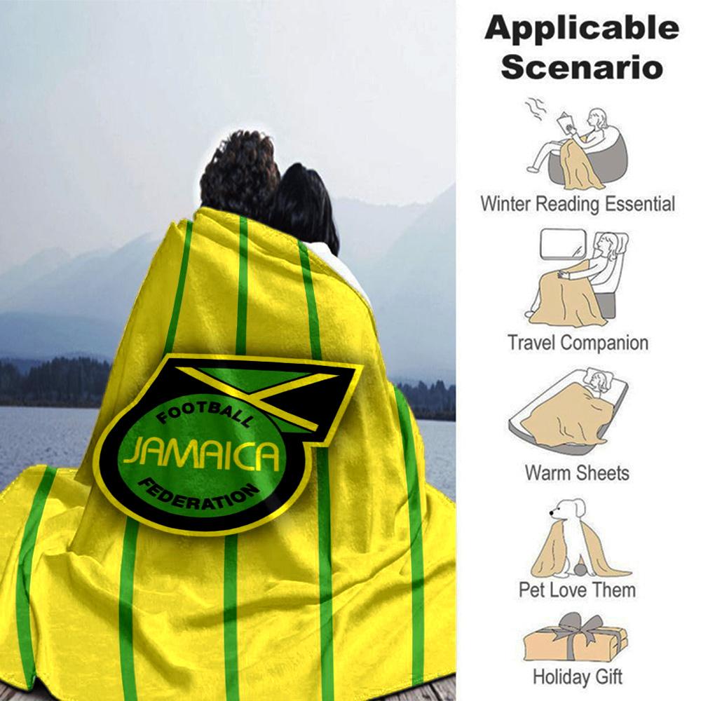 Jamaica Print Flannel Blanket High Quality Warm Comfortable Cover for All Seasons Perfect for Gifts Home Decor