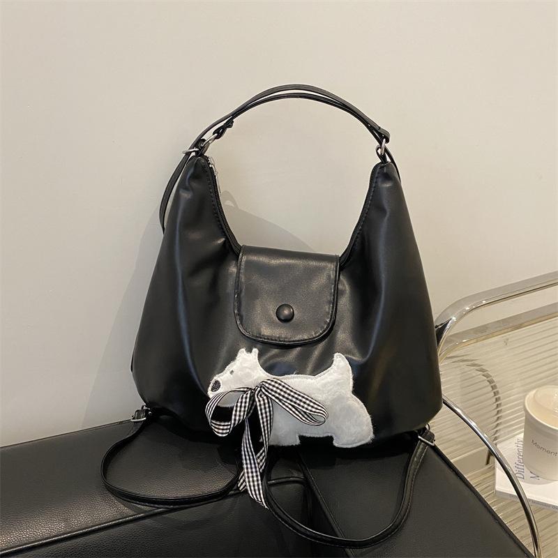 

Ретро сумка женская большая вместимость 2024 новая сумка через плечо сумка-мессенджер многофункциональный рюкзак чёрный