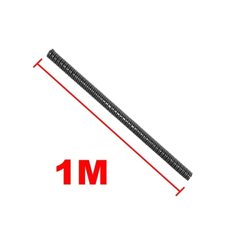 1M Černá Univerzální Potrubí pro Nasávání Vzduchu do Kapoty Auta Vzduchovod Hadice Tepelně Odolná Trubka 20/25/32/38/41/43/51/55/60/63/65/70/76/80/90mm