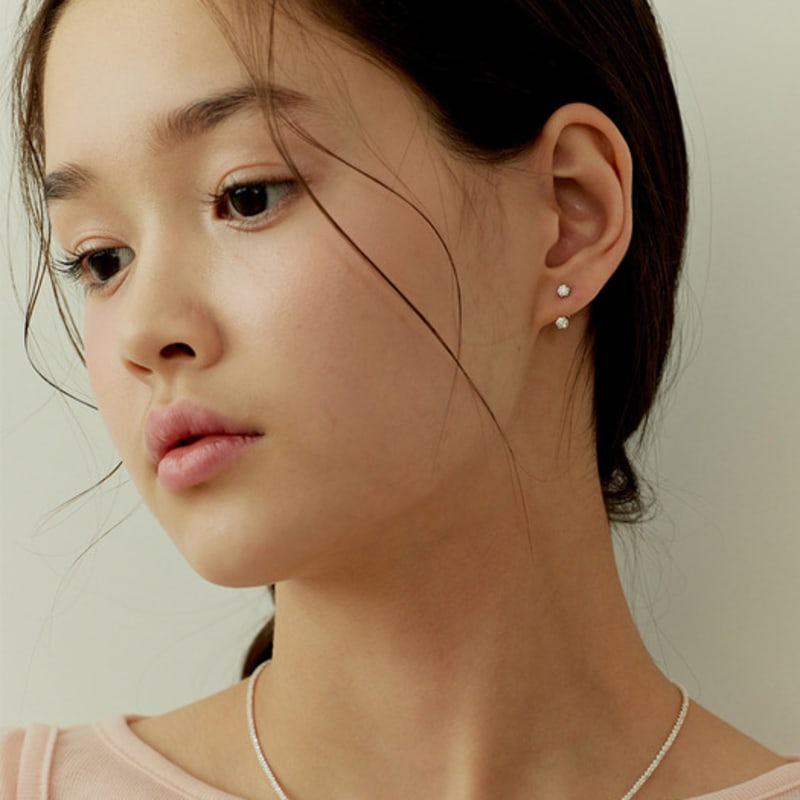 Murmur [925silver]Cubic Earjacket Earrings