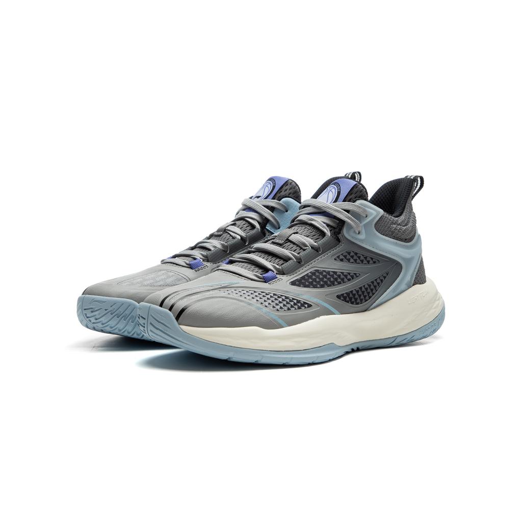 Li Ning Kids Round Toe Comfortable Non-Slip Wear-Resistant Rebound Support Mid-Top Basketball Shoes Kids Basketball Shoes Gray YKBU088-7