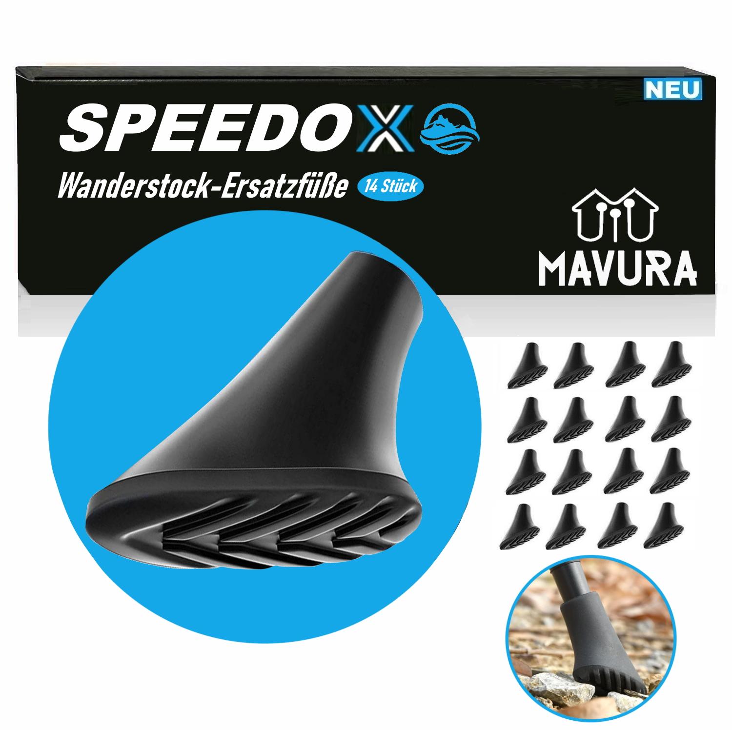 

SPEEDOX Палиці для ходьби Speed Насадки [14шт] Скандинавська ходьба Гумові наконечники Трекінг