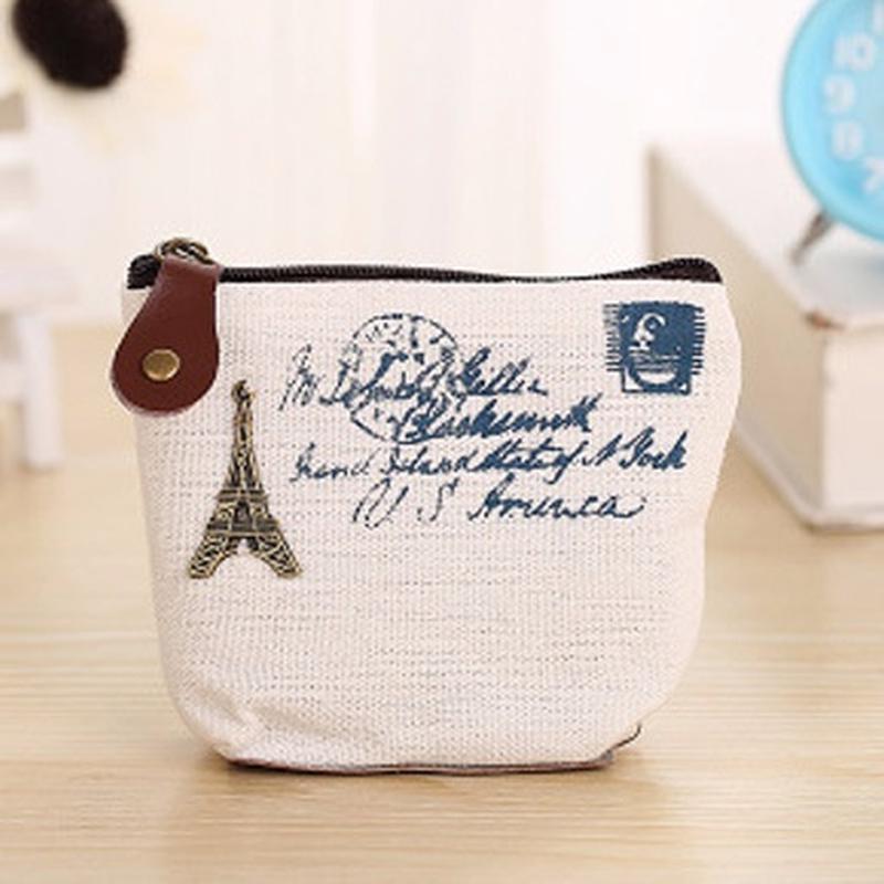 

Винтажный кошелек для девочек, ретро-кошелек для монет, кошелек для карт, сумка, подарок, Эйфелева башня white iron tower
