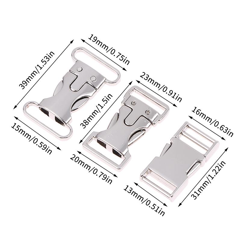 2 szt. Klamry Zwalniające ze Stopu Cynku Okucia 13 mm/15 mm/20 mm Klamry do Bransoletki ze Sznurka Paracord Zamek do Torby Części Narzędzi Outdoorowych