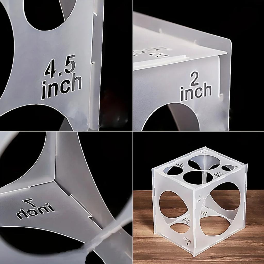 Folding Balloon Size Measurement Box Template Cube Balloon Size Measurement Tool Wedding Party Balloon Arch Column Decoration