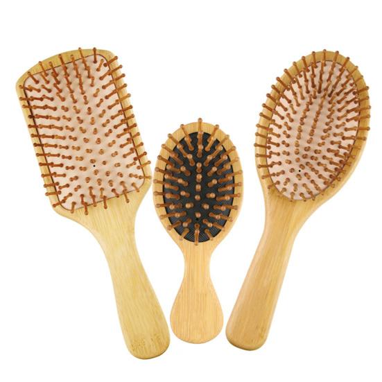 Comfortable Grip Hair Comb No Odor Bamboo Narrow-Tooth Scalp Comb for Bathroom