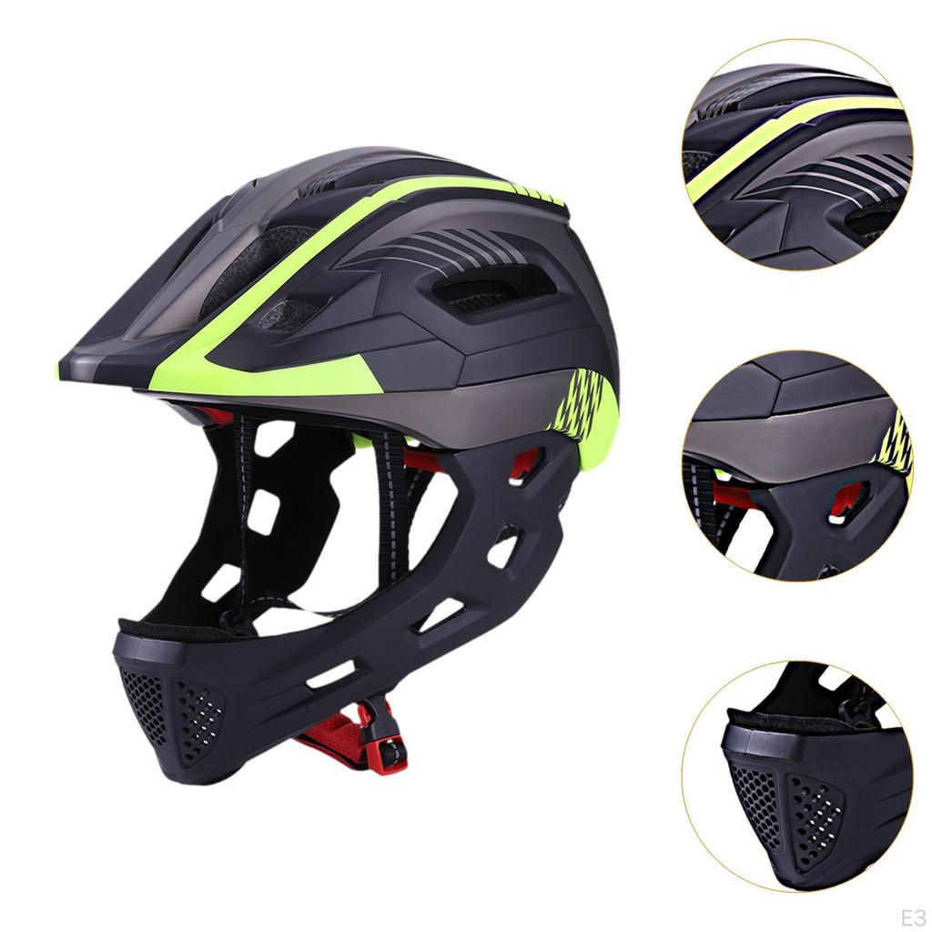 Kinder Fahrradhelm Kinder Vollgesicht Belüftung Tragbar Straße Berg für Roller