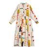 Abito Torta Patchwork Stampa Moda Nuova Stagione Primavera Taglia Larga Ampio