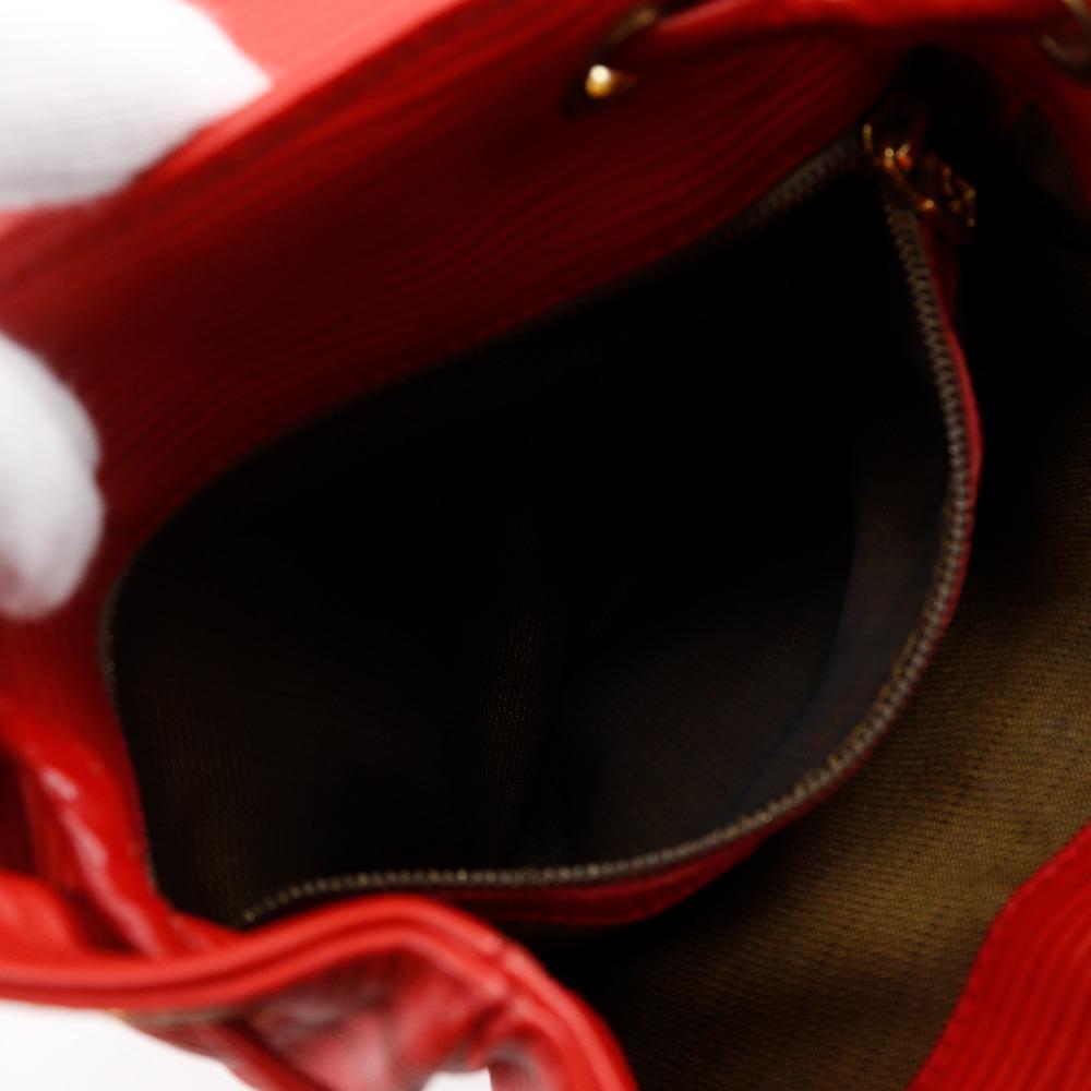 Fendi Mini Backpack Backpack Daypack Vintage Red Calfskin Women Used