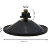 6-Pack Heavy-Duty Reinforced Black PVC Suction Cups with M6x14 Threaded Screws, Ultra-Strong Adhesive Glass Suction Cup Holder
