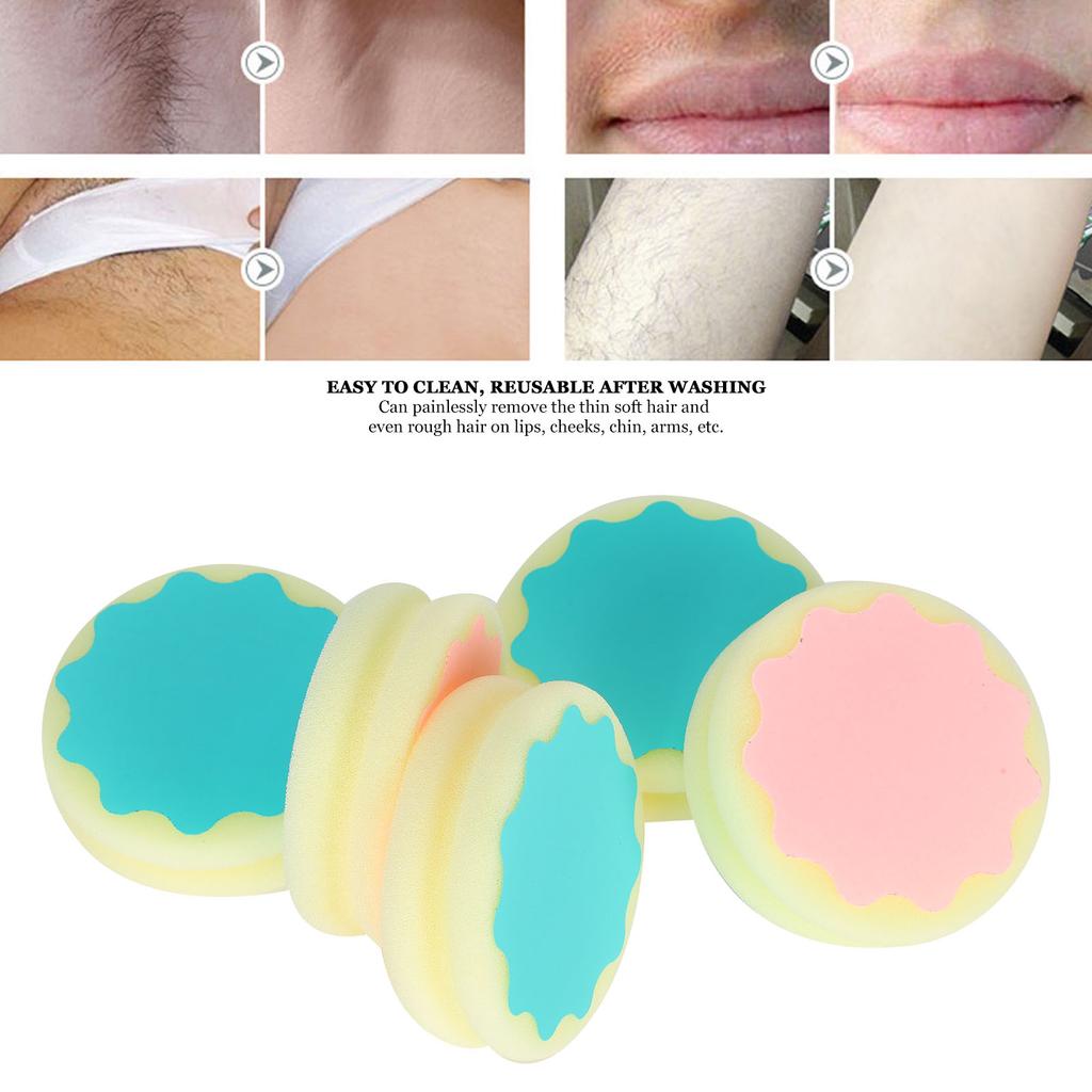 Hair Removal Sponge DoubleSided Depilation Pad Painless Depilation Tool for Face and Body
