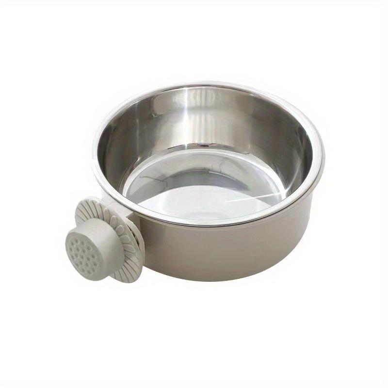 

Adjustable Stainless Steel Pet Bowl: The Perfect Hanging Feeder for Your Dog s Food & Water! 1pc серый