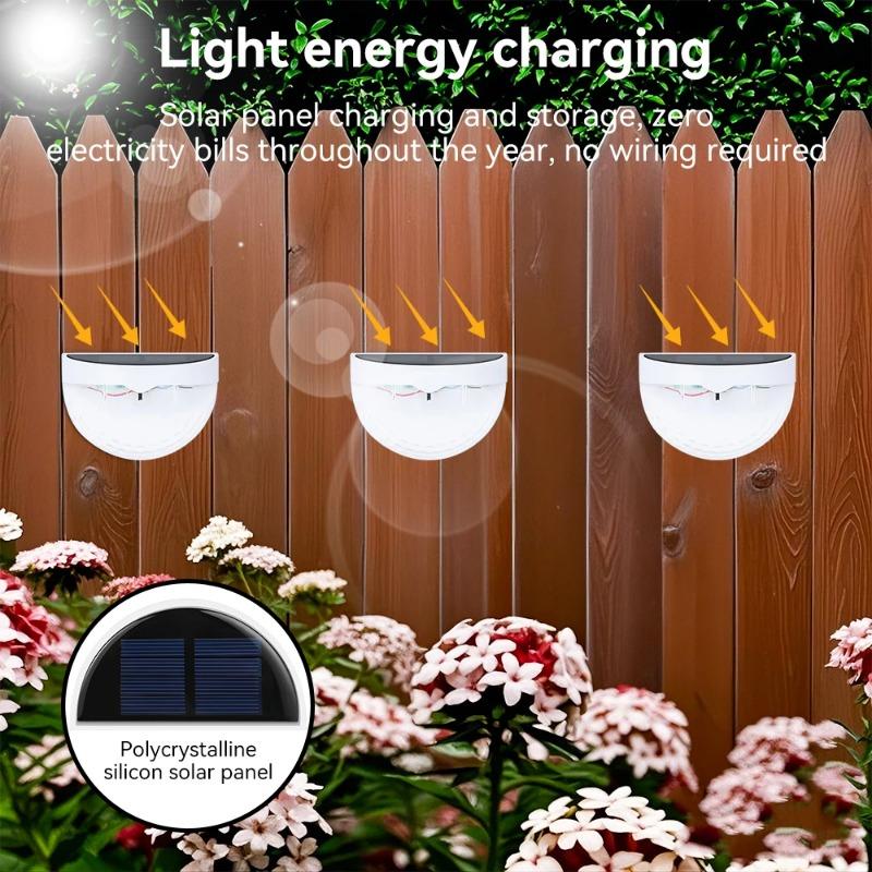 1/2/4Pcs Solar Fence Light Outdoor Lighting Wall Lamps Garden Energy Light Festoon Decoration LED For Garden Step Patio Stairs