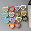 Minimally Designed Phone Airbag Holder Solid Color Heart-shaped Mirror Adhesive Korean Style Ring Creative Portable Touch Up
