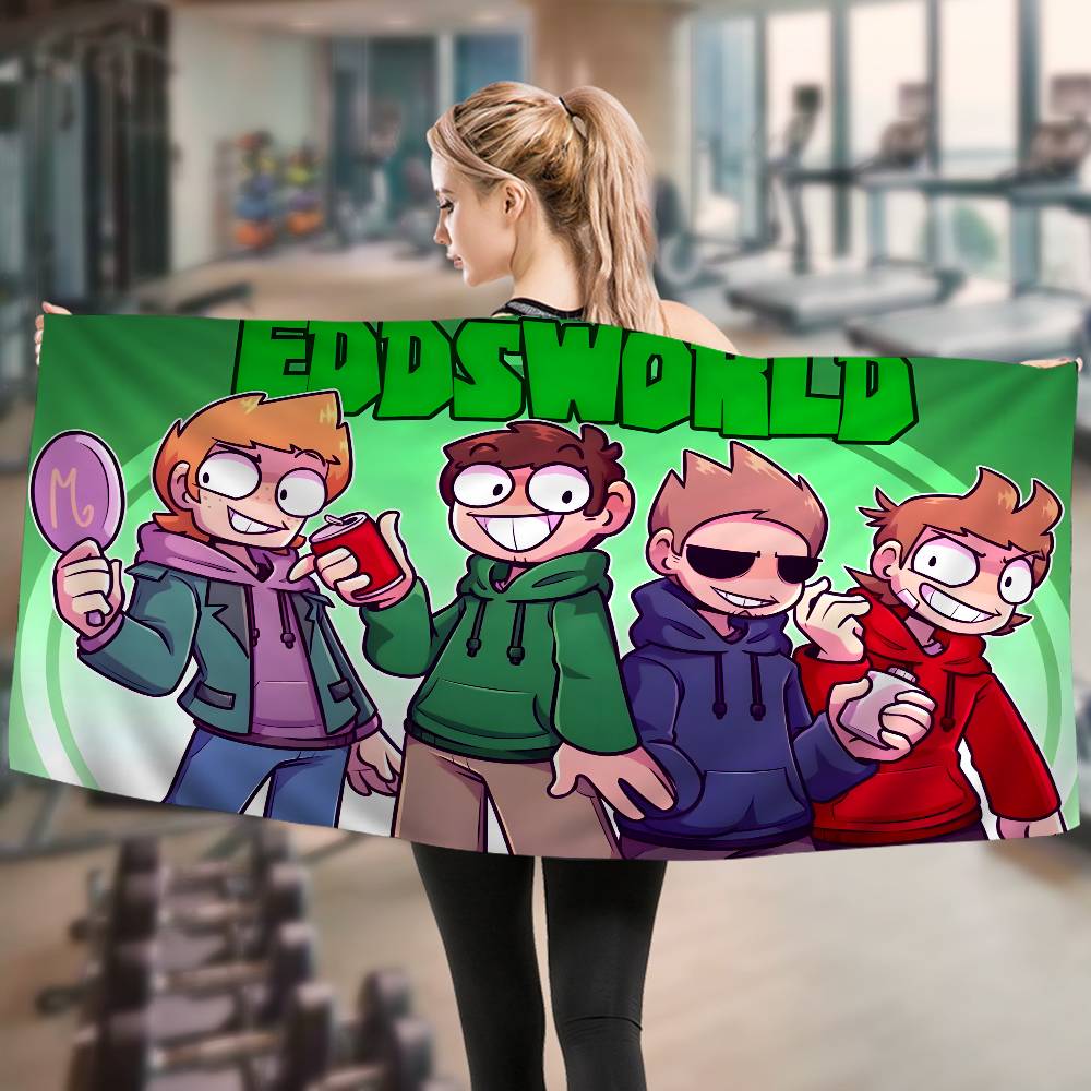 Animated Eddsworld Microfiber Blanket Quick Drying Beach Towels Oversized Printing Super Absorbent Pool Towel Blanket