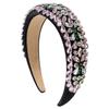 Luxurious Colorful Crystal Headband Teardrop Gemstone Padded Hairband Baroque Chunky Headpiece Statement Hair Accessories
